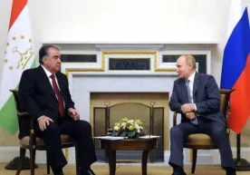 Душанбеда Имомали Раҳмон ва Путин ўртасидаги музокаралар бошланди фото