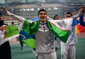 Finalni oq formada boshlagan O‘zbekiston termasi, ikkinchi bo‘limni ko‘k rangli libosda o‘tkazadi фото