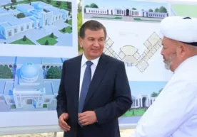 Шавкат Мирзиёев Самарқандда ташкил этилаётган Имом Бухорий номидаги халқаро тадқиқот маркази лойиҳаси билан танишди фото