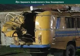 Гулистондаги газ заправкада автобус портлаб кетди фото