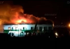 Россиядаги ҳарбий казармада ёнғин содир бўлди (видео) фото
