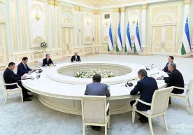 Shavkat Mirziyoyev Rossiya davlat dumasi raisi bilan uchrashdi фото