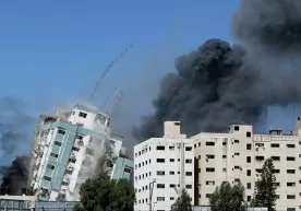 Isroil raketasi xalqaro OAVlar joylashgan binoni portlatib yubordi (video) фото