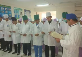Sirdaryoda qasamyod qabul qilish navbati shifokorlarga keldi (foto) фото