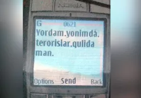 Қашқадарёлик йигит SMS-хабардаги «террорист» сўзи учун қўлга олинди фото