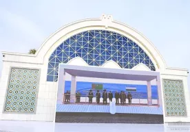 «Xorazm – Toshovuz» chegaraoldi savdo zonasining qurilishiga bag‘ishlangan marosim bo‘ldi фото