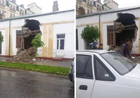 Самарқандда кучли ёғингарчилик туфайли уй девори қулаб тушди фото