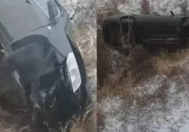 «Оққўрғон-Бўка» йўлида «Нексия» автомашинаси пастликка қулади фото