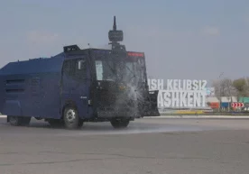 Toshkent shahrini Milliy gvardiyaning maxsus texnikalari yordamida dezinfeksiya qilish boshlandi фото