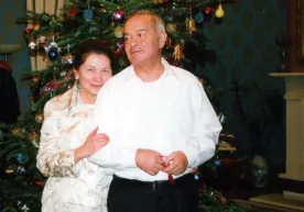 Islom Karimov va Tatyana Karimova 2016 yilni qarshi olmoqda фото