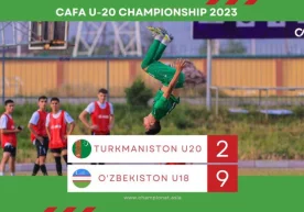 CAFA U-20. Эроннни мағлуб этган Ўзбекистон U18 Туркманистон дарвозасига 9та гол урди фото