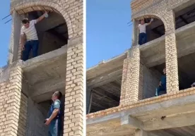 Samarqandda krediti bor shaxs o‘zini baland binodan tashlamoqchi bo‘ldi фото