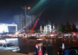 Toshkentdagi “Novza” metro bekati yonida piyodalar o‘tish ko‘prigini qurish boshlandi фото