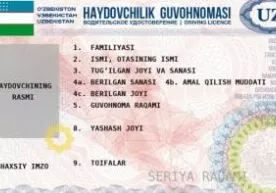 Янги ҳайдовчилик гувоҳномалари нархи маълум қилинди фото