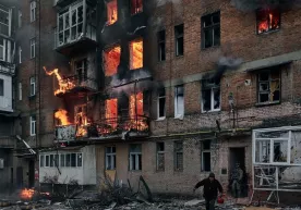 Россия қўшинлари Харкивга ракета зарбалари берди фото