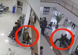 Бухорода Миллий гвардия ходимлари банкда тутқаноғи тутган беморни қутқариб қолди фото