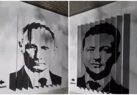 Тошкентда Путин ва Зеленский сурати чизилди фото