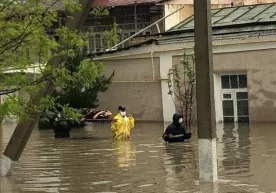 Самарқанд кўчаларини сув босди фото