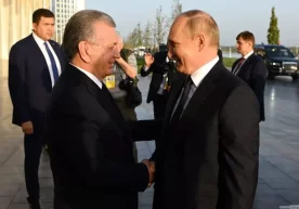 Путин ШҲТ саммити аъло даражада ташкил этилгани учун Мирзиёевга миннатдорчилик билдирди фото