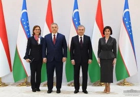 Мирзиёевлар оиласи Венгрия бош вазири ва рафиқасини кутиб олди фото