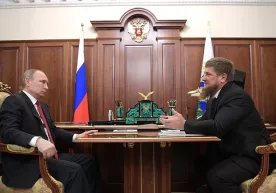 Владимир Путин Москвада Чеченистон раҳбари Рамзан Қодиров билан учрашди фото