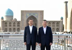 Samarqanddagi tarixiy obidalar Janubiy Koreya prezidentini hayratda qoldirdi (foto) фото