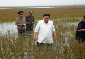 Kim Chen In tizza bo‘yi suv kechib sholipoyaga kirdi va amaldorlarga dakki berdi фото