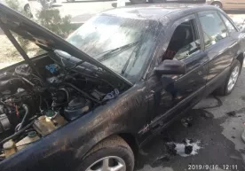 Тошкентда Audi ёниб кетди фото