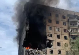 Кривий Риҳда турар жой биносига ракета келиб тушди, қурбонлар бор (фото) фото