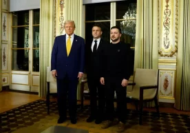 Zelenskiy Parijda Tramp va Makron bilan uchrashdi фото