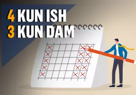Odatiy maosh bilan haftada 4 kun ishlab, 3 kun dam olish mumkinmi? фото