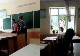 Фарғонада ўқувчи қиз ўқитувчидан танбеҳ эшитгач синф деразадан сакради фото