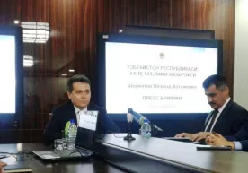 Xalq ta’limi vazirligi brifing o‘tkazmoqda фото