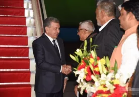 Shavkat Mirziyoyev Gujaratga keldi фото
