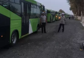 Yangi avtobuslar Samarqanddan Toshkentga qarab yo‘lga chiqdi фото