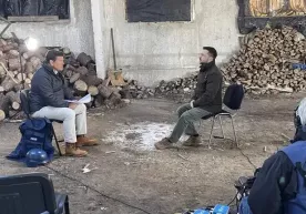 Zelenskiy Rossiya pozitsiyalaridan 2,5 km uzoqlikda intervyu berdi фото