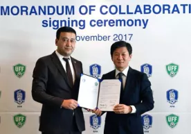 O‘FF Janubiy Koreya Futbol Assotsiatsiyasi bilan memorandum imzoladi фото