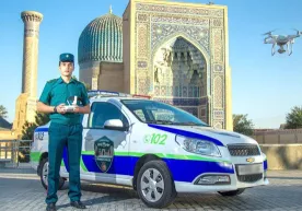 Samarqand IIB respublikada ilk bor dronlardan foydalanmoqda фото