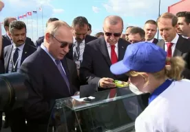 Putin Erdoʻgʻonni muzqaymoq bilan mehmon qildi (video) фото