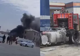 Qoraqalpog‘istonda yuk mashinasining baki portlab ketdi фото