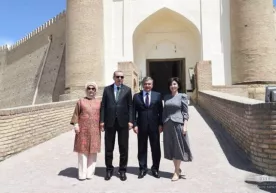 Mirziyoyev va Erdo‘g‘on Buxoro Arkini tomosha qildilar (foto) фото