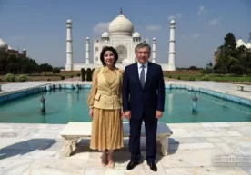 Shavkat Mirziyoyev va Ziroatxon Mirziyoyeva Toj Mahalda (Fotogalereya) фото