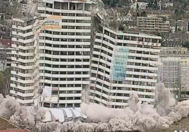 Германиядаги машҳур бинолардан бири бузиб ташланди фото