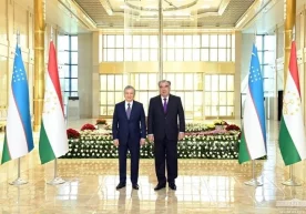 O‘zbekiston va Tojikiston rahbarlari uchrashuvi boshlandi фото
