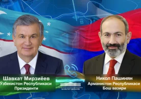 Шавкат Мирзиёев ва Никол Пашинян ўзаро муносабатларни ривожлантириш масаласини муҳокама қилди фото
