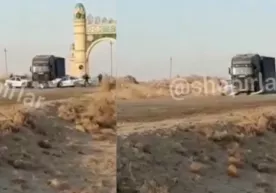 Qoraqalpogʻistonda yuk mashinasi YPX xodimlarining avtomobillarini urib ketgan holatga izoh berildi (video) фото