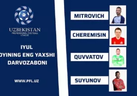 "Iyul oyining eng yaxshi darvozaboni"ni aniqlash uchun ovoz berish boshlandi фото