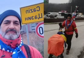 Босниялик мусулмон ҳаж зиёратига пиёда йўл олди фото