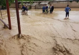 Kosonsoydagi kuchli yomg‘irdan so‘ng 543 ta hovli suv ostida qoldi фото