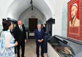Президентлар Шавкат Мирзиёев ва Илҳом Алиев Ичан-қалъада (фото) фото